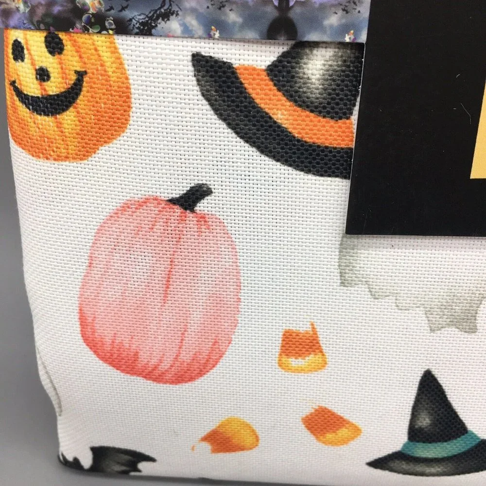 Cynthia Rowley Halloween Tablecloth 60x84 Witch Pumpkin Candy Corn Ghost CUTE